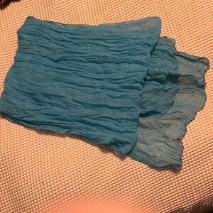 Blue Crinkled Scarf